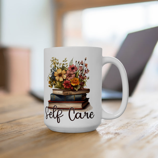 Cozy Bliss Mug Set with Floral Books - Self Care Sunday