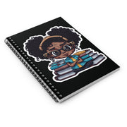 Black Girl Spiral Notebook - Ruled Line