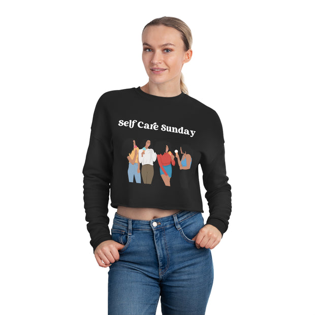 Self Care Sunday Cropped Sweatshirt - Self Care Sunday