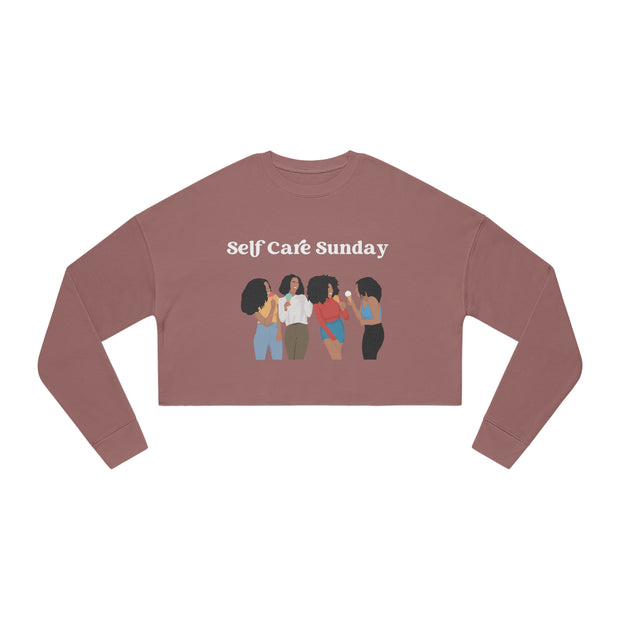 Self Care Sunday Cropped Sweatshirt - Self Care Sunday