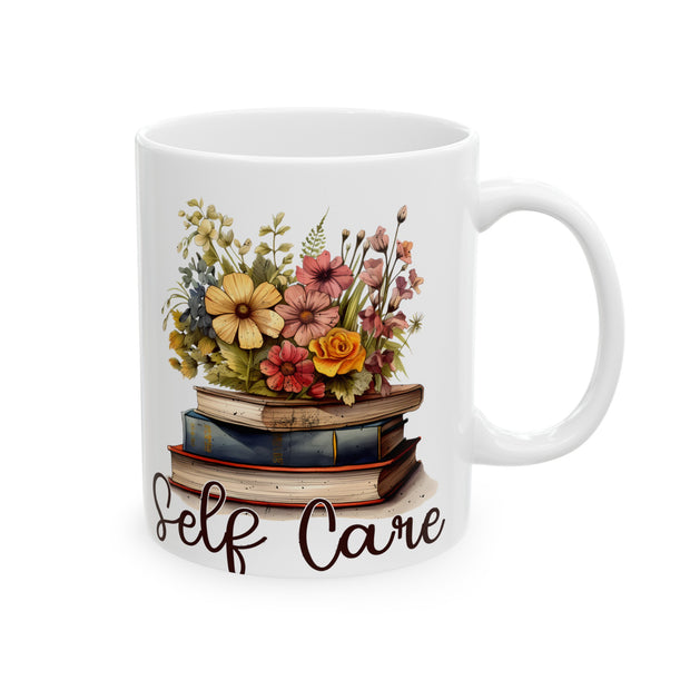 Cozy Bliss Mug Set with Floral Books - Self Care Sunday