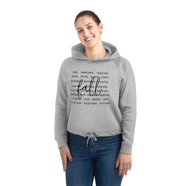 Fall Cropped Hoodie Sweatshirt