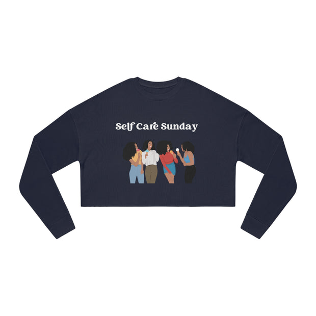 Self Care Sunday Cropped Sweatshirt - Self Care Sunday