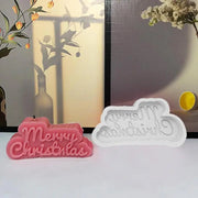 Merry Christmas Candle Mould | Silicone DIY Christmas Candle Letter Mould For Making Chocolate Candle Soap Christmas Decor