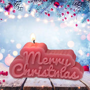 Merry Christmas Candle Mould | Silicone DIY Christmas Candle Letter Mould For Making Chocolate Candle Soap Christmas Decor