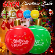 🎄 24-Inch Giant Inflatable Christmas Ball - Durable Outdoor Decoration for Lawn, Yard, and Porch | Festive Holiday Ornament 🎅✨