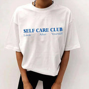 Self Care Club Vintage Style Tshirt - Self Care Sunday