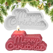 Merry Christmas Candle Mould | Silicone DIY Christmas Candle Letter Mould For Making Chocolate Candle Soap Christmas Decor