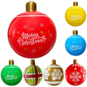 🎄 24-Inch Giant Inflatable Christmas Ball - Durable Outdoor Decoration for Lawn, Yard, and Porch | Festive Holiday Ornament 🎅✨