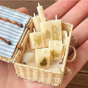 ✨ Adorable Miniature Scented Candles - Perfect 1:12 Dollhouse Christmas & Halloween Décor