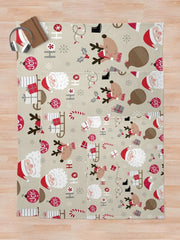 Cozy Up This Christmas with Our Cute Christmas Pattern Throw Blanket – Perfect for Sofas, Travel, and More!