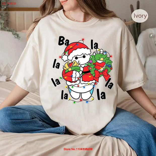 Ba Lalala Big Hero 6 Baymax Christmas Lights Shirt - Unisex Fun & Casual Tee for Kids & Adults