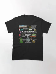 Christmas Vacation Collage Logo T-Shirt – Festive Comfort in Sizes S-3XL | Perfect Holiday Gift for Self-Care Sundays!