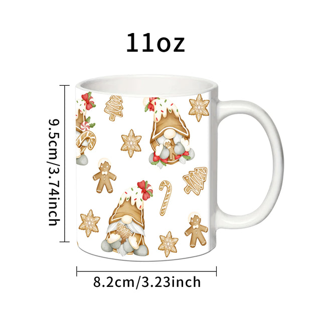 🎄 Festive 11oz Christmas Party Ceramic Mug – Perfect for Gnome Lovers, Coffee Enthusiasts & Holiday Cheer! ☕