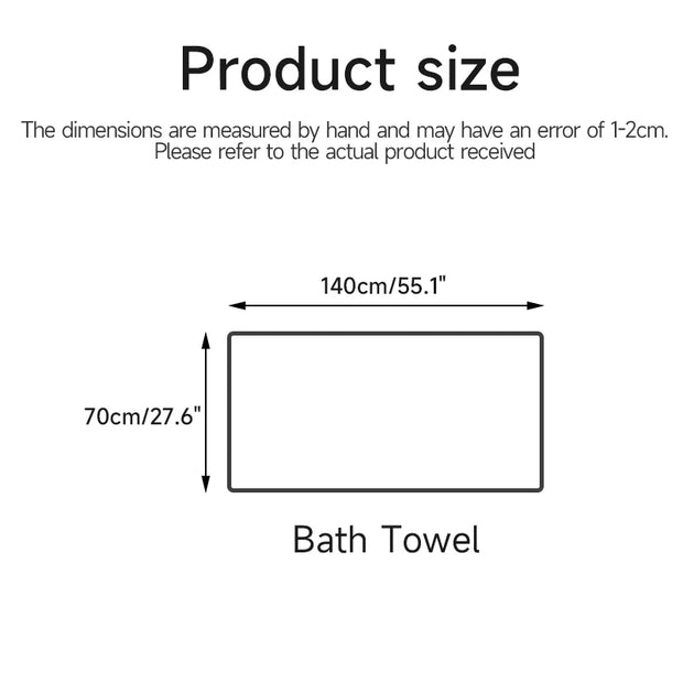 Bath towel large size set Thickened Bath Towels for The Body Microfiber Towel for Gym Sports Shower Robe for Spa Beath Home