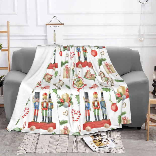 🎄Wrap Yourself in Holiday Joy! Nordic Merry Christmas Fleece Blanket – Cozy Up in Style 🎁