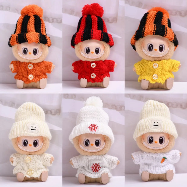 🎄 Adorable 17cm Labubu Doll Christmas Outfits | K-Pop Inspired Plush Doll Clothes for EXO Fans 🎁