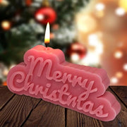 Merry Christmas Candle Mould | Silicone DIY Christmas Candle Letter Mould For Making Chocolate Candle Soap Christmas Decor