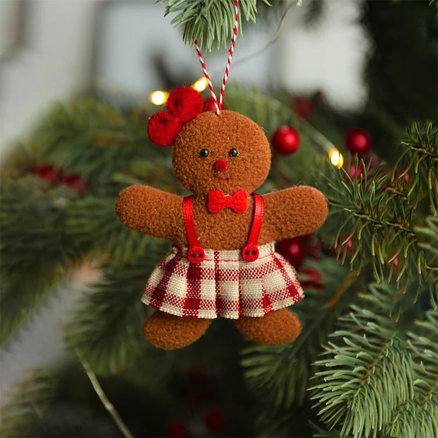 3PCS Gingerbread Man Christmas Tree Ornaments – Perfect for 2024 New Year Gifts & Party Decor