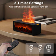 Christmas Glow 3D Flame Aromatherapy Diffuser – Cozy Fireplace Humidifier for Holiday Relaxation