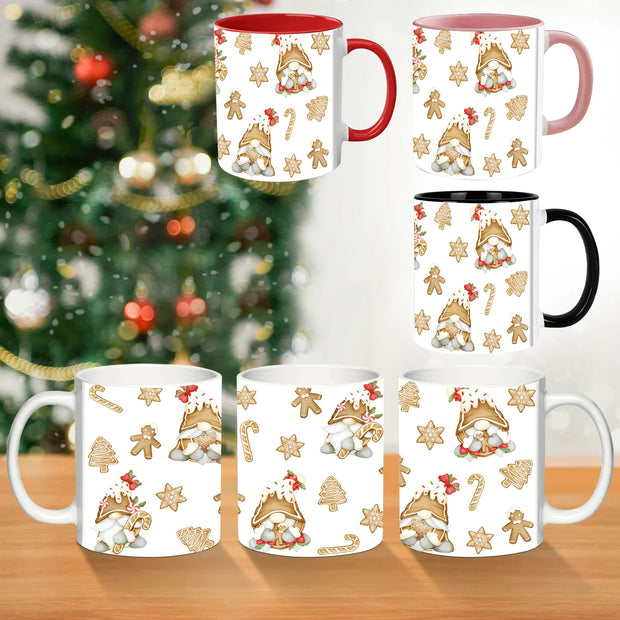 🎄 Festive 11oz Christmas Party Ceramic Mug – Perfect for Gnome Lovers, Coffee Enthusiasts & Holiday Cheer! ☕