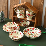 Christmas Nordic Ceramic Tableware Set – Retro Mugs, Bowls & Plates for High-Style Dining!