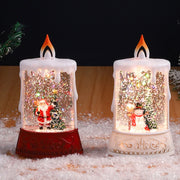 🎄✨ Christmas Flameless Glitter Candle – Light Up Your Holiday Magic! 🌟 Snow Globe Candle Party Decor 🎁