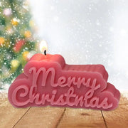 Merry Christmas Candle Mould | Silicone DIY Christmas Candle Letter Mould For Making Chocolate Candle Soap Christmas Decor