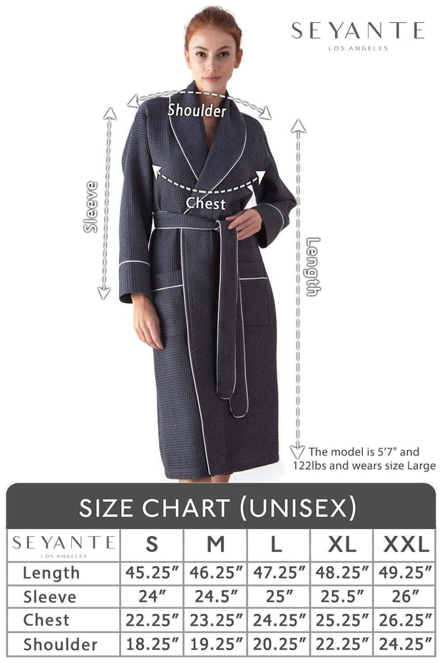 Women's Full Length Waffle Hotel Style Robe - Self Care Sunday