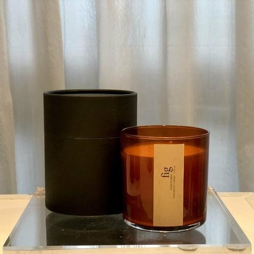 Figgy Forest Scented Amber Candle - Self Care Sunday