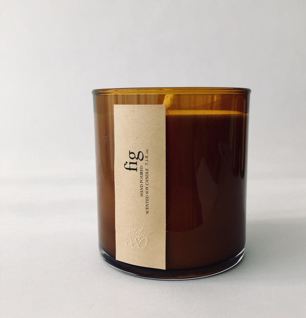 Figgy Forest Scented Amber Candle - Self Care Sunday