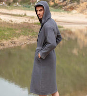 hooded turkish cotton waffle robe