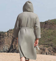 hooded turkish cotton waffle robe