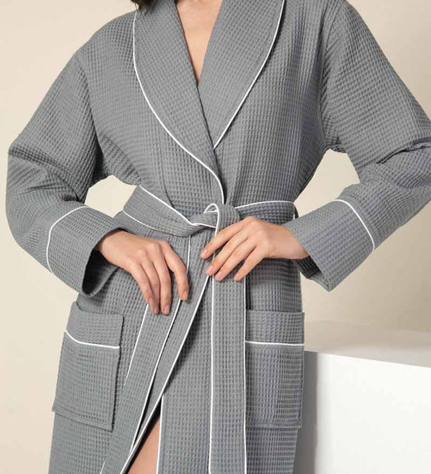 Women's Full Length Waffle Hotel Style Robe - Self Care Sunday